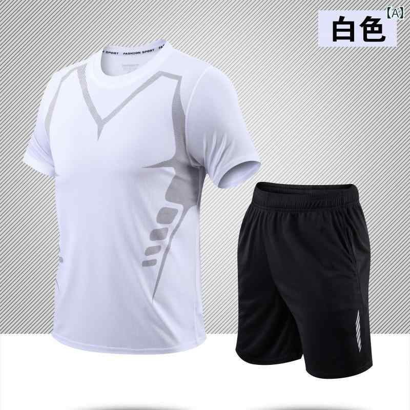 乐天商城 - スポーツウェア セットアップ メンズ 短袖 短パン 吸湿速乾 軽量 トレーニング ランニング 普段使い 夏 運動 上下セット