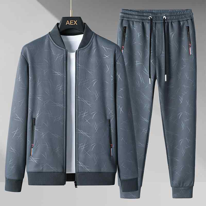 メンズ スポーツウェア トレーニングウェア カジュアルウェア 秋 長袖ジャケット ジップアップ 運動服 2点セット 運動セットアップ 野球襟 上下セット スポーツジャケット カジュアルジャケット 秋服 アウター トップス メンズファッション 男性用 運動