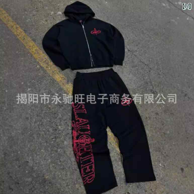 アウター カジュアルセットアップ メンズ 字母プリント フーディーパンツセットアップ 春秋 ブラック グレー M L XL XXL