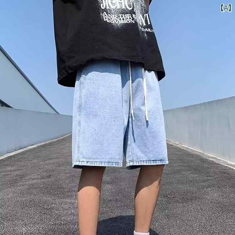 乐天商城 - デニムパンツ メンズ 短パンティ 少年 短パン カジュアル 春夏用 伸縮性 薄手 快適 夏用