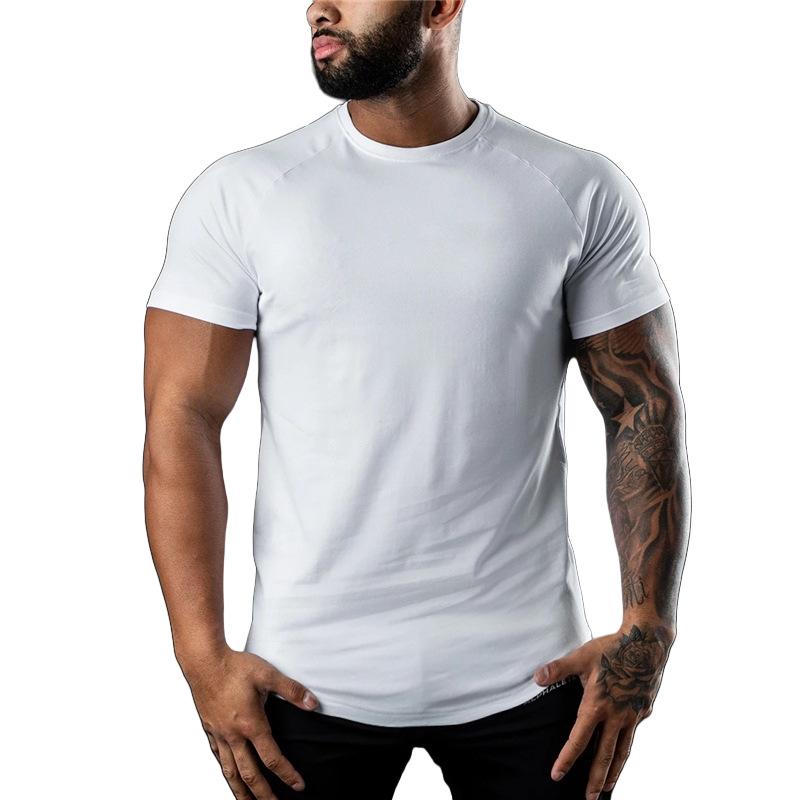 Rakuten - トップス メンズ Tシャツ 男性用 半袖Tシャツ 黒 白 酒赤 青 深灰 緑 スタイリッシュ スポーツウェア ランニングウェア トレーニングウェア カジュアルウェア 速乾 通気性 吸湿性 綿素材 夏 春 秋 通年着用可能