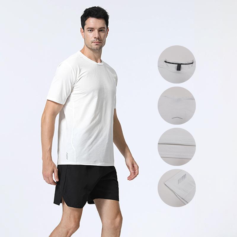 Tシャツ メンズ Tシャツ 短袖 トップス スポーティー 速乾 軽量 伸縮性 運動 ランニング トレーニング ジム ヨガ ジムウェア トレーニ..