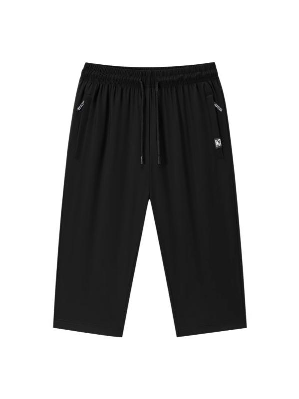 七分裤 男 休闲裤 薄款 速干 透气 弹力 高弹 夏季 宽松 夏季 纯色 直筒 M L XL 2XL 3XL 4XL 5XL 6XL 7XL 8XL