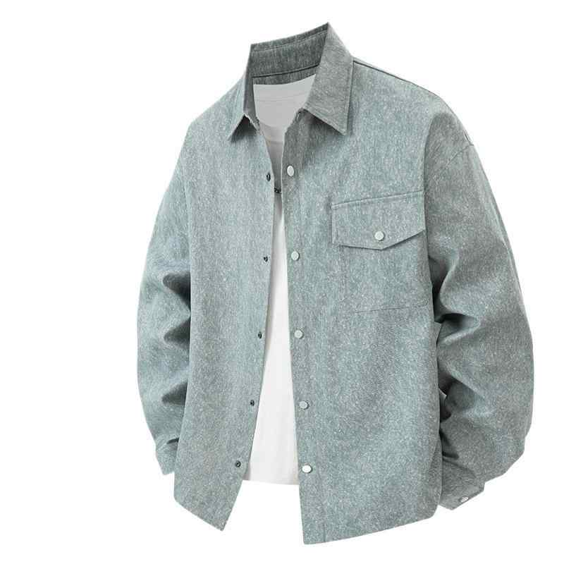 乐天商城 - ジャケット メンズ 春秋 カジュアル スタイリッシュ ライトグレー 浅い青 オレンジ 青緑 M L XL 2XL 3XL