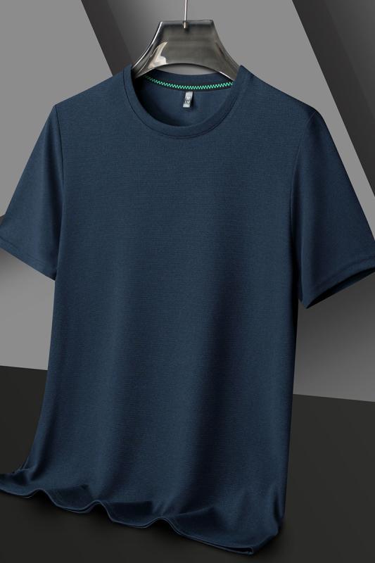Rakuten - Tシャツ メンズ 半袖 薄手 通気性 夏用 中年 男性用 トップス カジュアル 黒 白 赤 青 黒 白 グレー コーヒー色 天藍色 藏青色 米白色