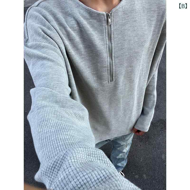 トップス メンズ 長袖Tシャツ グレー 花柄 灰 春秋 薄手 カジュアル きれいめ カジ...