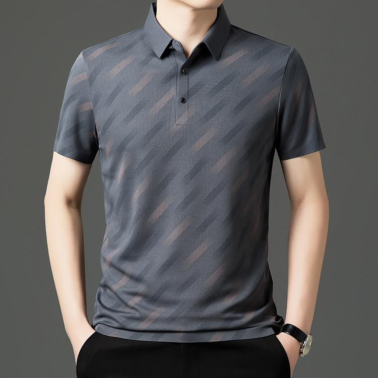 男性流行服飾 - POLOシャツ メンズ 半袖 夏 薄手 接触冷感 ビジネス カジュアル 無地 トップス 男性用 紳士服 40代 50代 60代 黒 ブラック ベージュ グリーン系 ボルドー M L XL 2XL 3XL 4XL