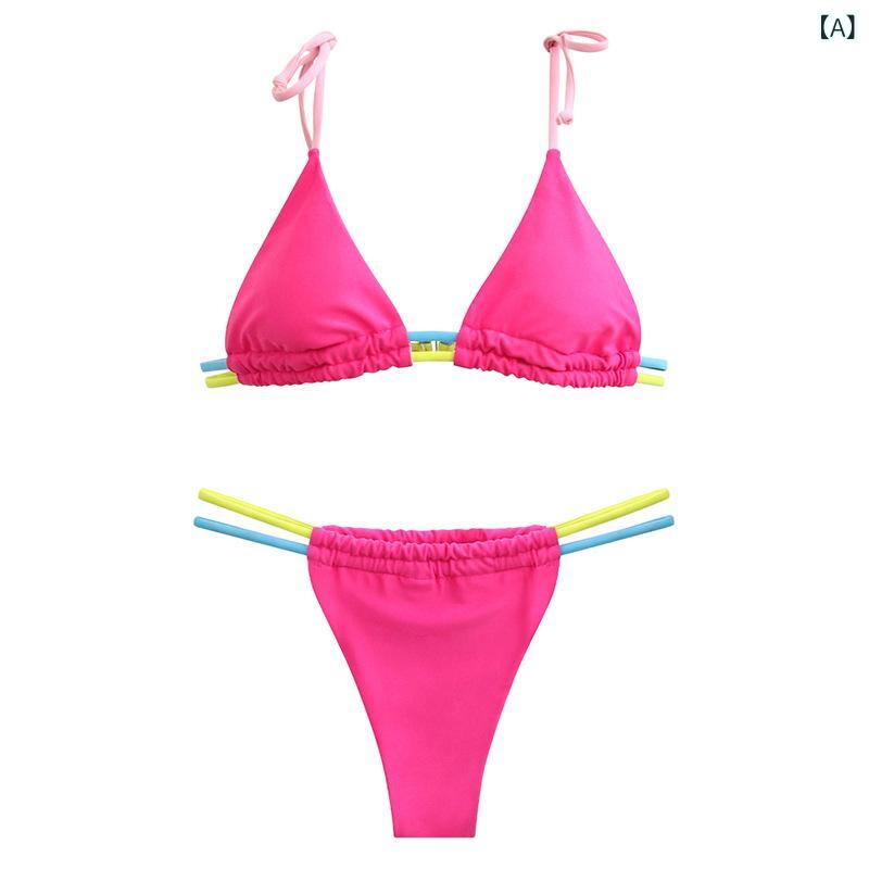 乐天商城 - 新 商品の 日 韓 風 水着 女性の セクシーな 胸が カラーの スト ラップを 集めて います。