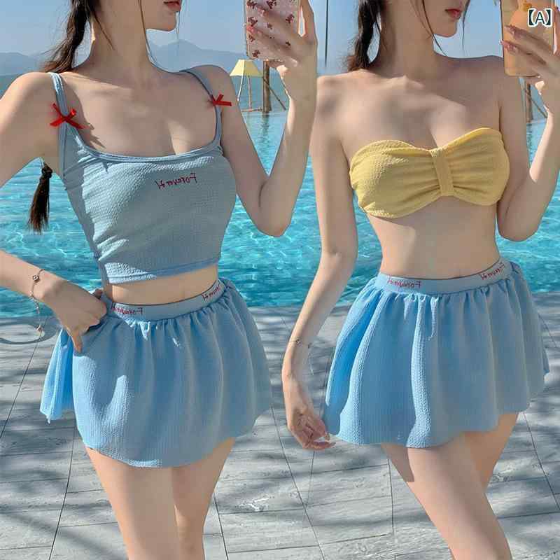夏 2025 新型 韓国 風 ギャルの セクシーな 服装は ベストの 女性が レースの スト ラップの 外に 水着を 着たいです。