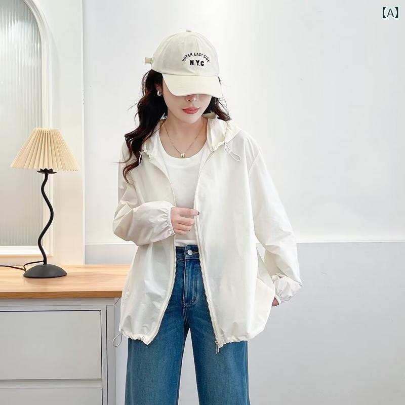 太った MMの 大きい サイズの 2025 夏の 新型の 婦人 服の 韓国 版の ファッションの カジュアルな 帽子の 日焼け 止めの 服の コートの z 31 160
