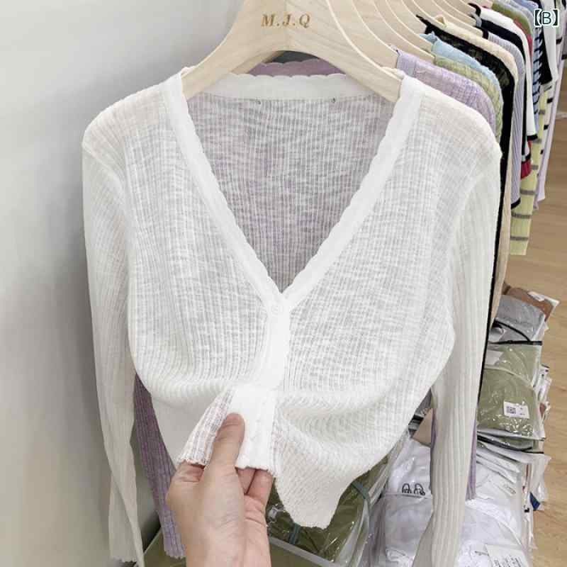 フォークBRのシルクの カーディガンの 女性の 薄い 赤い コートの ストールの 夏の 新型は スカートの 外で ブラウスの 短い ニットの 上着を 配合 します。｜アングル2