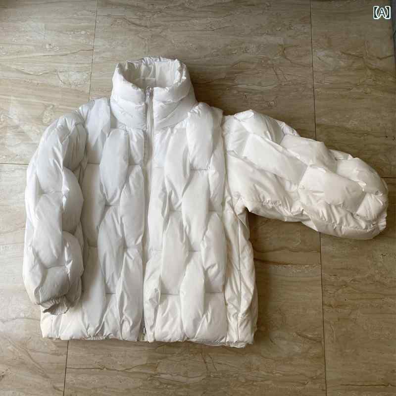 速 売 通 男性 女装 2023 冬の新 商品 ファッション ゆるい大 コード 編み 麻 花 ダウン 綿服 カップル 綿入れ