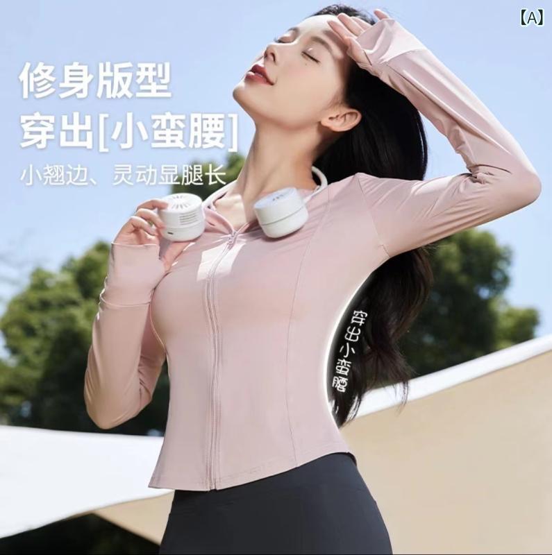 Upf 50 + 身を 修めて 腰の 日焼け 止めの 服の 女性の 夏の 紫外線 防止の超 薄い 氷の 糸の 通気 性の 日焼け 止めの 服の 上着の コートを 閉じます。
