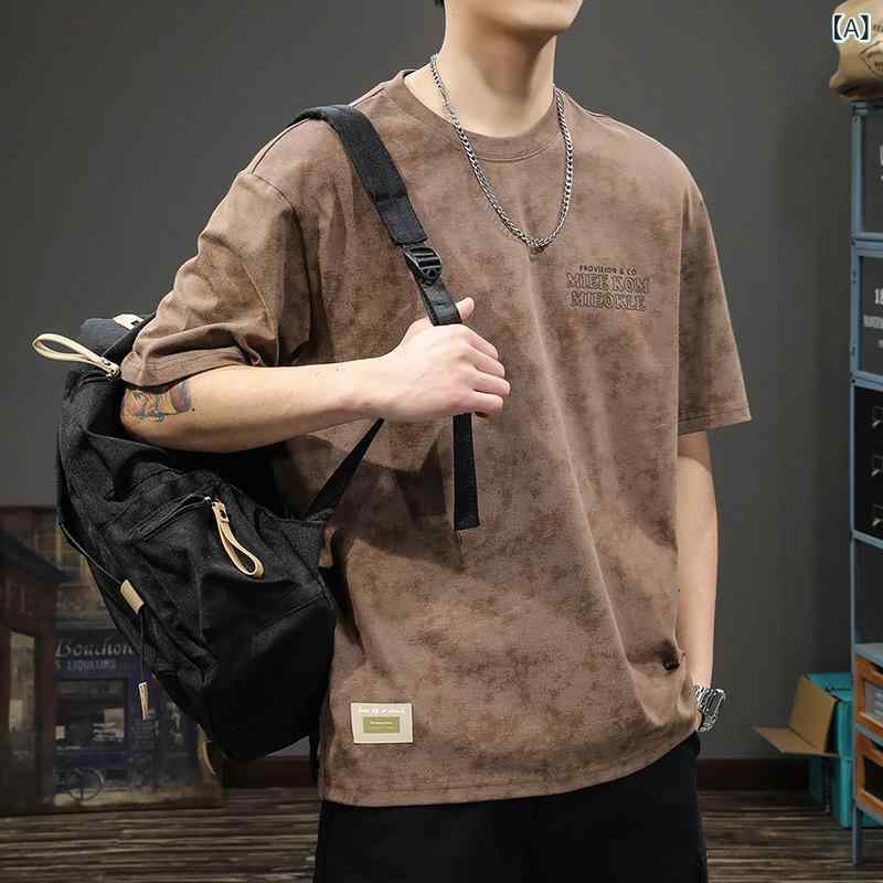 スタイル: ヨーロッパとアメリカのシンプルさ,プルオーバー商品番号: 3066主な生地構成: コットンパターン: 文字/数字/テキストバージョン: ルーズタイプ供給カテゴリー: スポット群衆に適しています: QINGNIANG淘宝網のカテゴリー: ユースファッション（18～24歳）襟のタイプ: ラウンドネック袖丈: 半袖フードをかぶるかどうか: フードなし厚さ: 薄いブランド: バイラン季節に合わせて: Summer誤差範囲: 0.5在庫はありますか？: はい在庫の種類: 注文全体発売年・発売時期: 2025年夏生地名: 純粋な綿主な生地成分の含有量: 100%該当するシナリオ: 毎日スタイルの詳細: その他プリント立体裁断印刷テーマ: クリエイティブで楽しい職人技: ノーアイロン処理色: コーヒー色,黒,濃い灰色,ワイルドグリーンサイズ: M 適正体重45-62.5kg,L 適正体重62.5-72.5kg,XL 適切な体重 72.5-80kg,2XL 適切な体重 80-90kg,3XL 適切な体重 90-100kg,4XL 適切な体重 100-110kg国境を越えた輸出に独占的に供給されるかどうか: いいえカテゴリー: Tシャツベストスリーブタイプ: ドロップショルダースリーブオリジナルデザインソース: いいえ品質検査報告書はありますか？: いいえグラム重量: 200gマテリアル機能: 通気性のある対象年齢層: 大人対象性別: 男性製品カテゴリー: Tシャツ