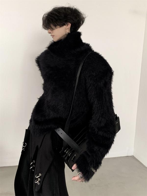 トップス メンズ ニット セーター 高領 長袖 ゆったり 高級感 秋冬 紳士服 柔らかい 暖かい おしゃれ カジュアル ファッション 男性用 トップス