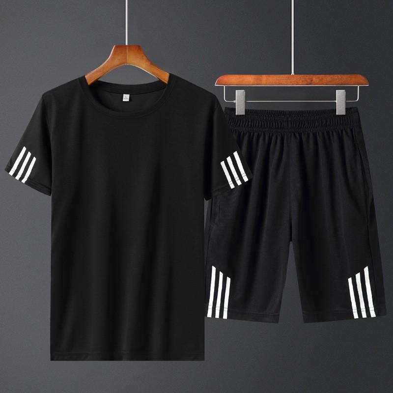 スポーツウェア メンズ 夏用 半袖Tシャツ＆短パン セットアップ ゆったり 運動 ラ...