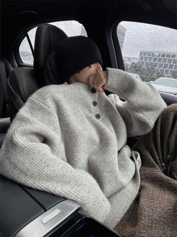 セーター メンズ 秋冬用 高級感 柔らかい 暖かい おしゃれ デザイン性 プルオーバー ニット トップス M L XL XXL XXXL
