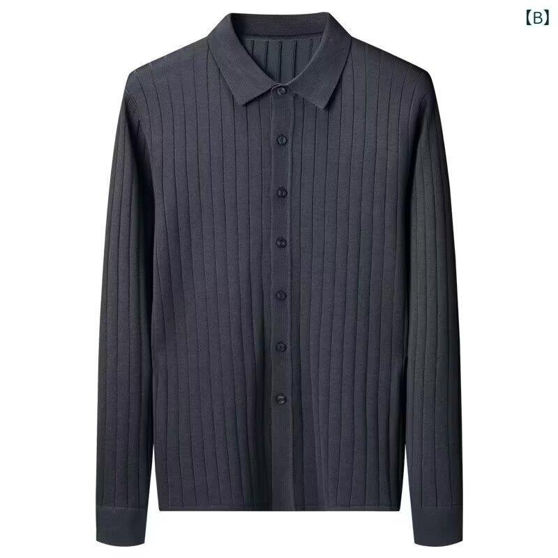 ニットカーディガン メンズ 秋服 長袖 カジュアル 紳士用 トップス 暖かい おしゃ...