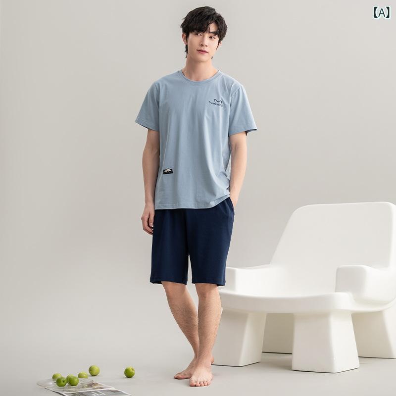 製品カテゴリー: パジャマ生地名: コットンスタイル: スーツ,韓国風主な生地構成: コットン厚さ: 薄い生地の厚さ（グラム重量）: 中程度 (141 ～ 160 グラム/平方メートル)襟のタイプ: ラウンドネック袖の長さ: 五分袖パンツの長さ: ショートパンツ機能: レジャー,通気性のある,眠る,お風呂に入る,抗菌性,ホーム,COOL,快適,外でも着用可能市場投入までの時間: 2025年夏季節に合わせて: 夏該当する人口カテゴリー: ティーンエイジャー該当するシナリオ: 屋外,ホーム,ホテルの浴場色: 66024,66023,66017,66022,66025,66026,66021,66013,66016,66012,66014,66018,66019,66011,66015サイズ: 男性L,男性XL,男性2XL,男性3XLORIGIN: 汕頭誤差の範囲: 1-3CM国境を越えた輸出専用の商品供給源があるかどうか: はい主な生地成分の含有量: 100%