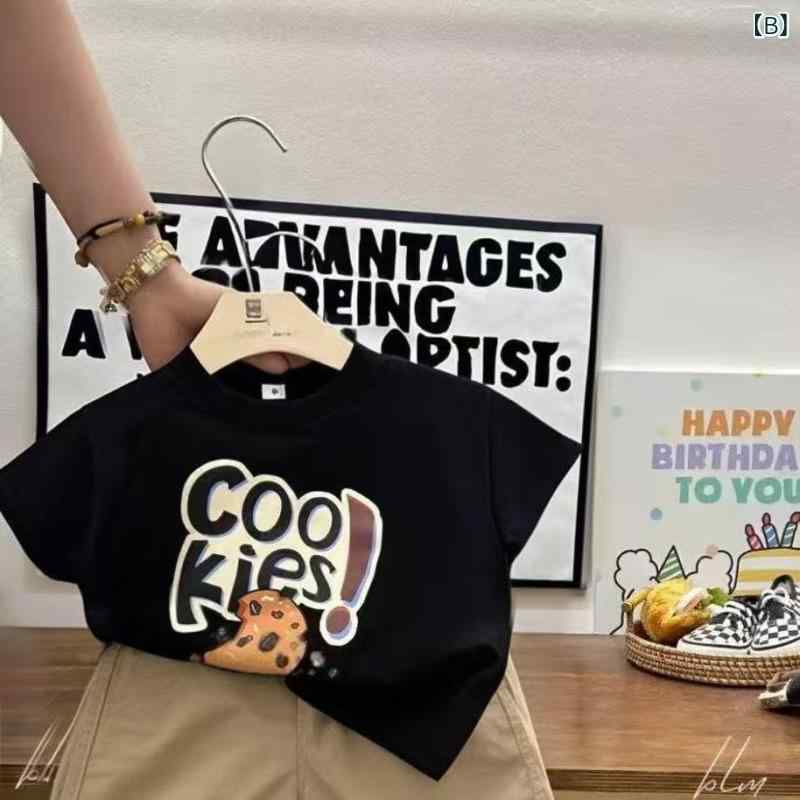 フォークBRの子供 夏 半袖Tシャツ 短パン セットアップ 男の子 女の子 95%綿｜アングル3