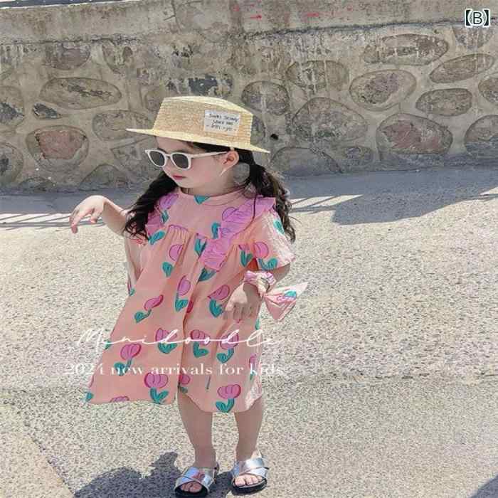 フォークBRの子供服 セットアップ 花柄 半袖 短パン 夏服 男の子 女の子 100cm 110cm 120cm 130cm 140cm｜アングル2