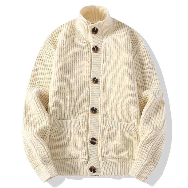 メンズ ニットシャツ 長袖 秋服