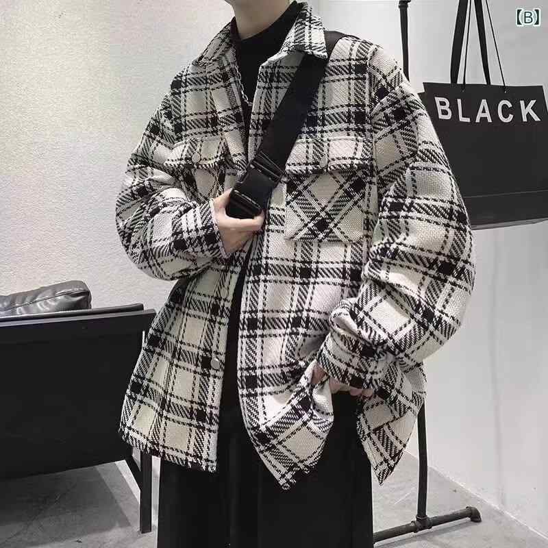 フォークBRのレトロ チェック柄 シャツ メンズ カジュアルシャツ 長袖シャツ トップス 男性用 薄手 春夏 おしゃれ かっこいい 紳士服 ファッション ストリート風 ストライプ柄シャツ アメカジ風 ストリート系 ストライプシャツ チェック柄シャツ 綿シャツ カジュア｜アングル3
