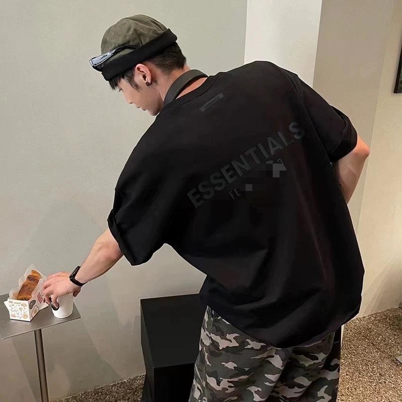 乐天商城 - Tシャツ メンズ レディース 半袖 綿 プリント ストリート系 カジュアル 春夏 普段使い 男性用 女性用 トップス 黒 100%