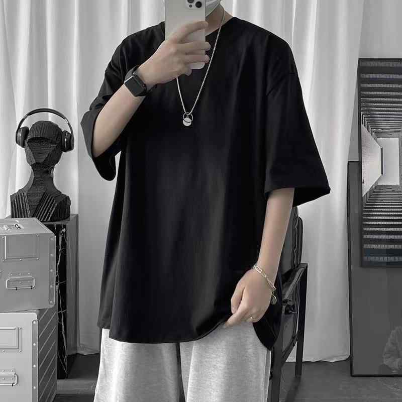 メンズ Tシャツ 半袖 トップス 白 黒 M～5XL カジュアル 夏用 夏用 カジュアル 無地 ゆったり 大きいサイズ …