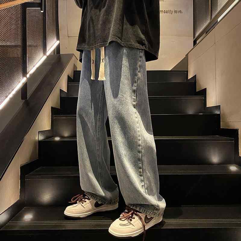 樂天商城 - メンズ デニムパンツ ブラック系 テーパードシルエット カジュアル 快適 股上普通 無地 紳士用 通年
