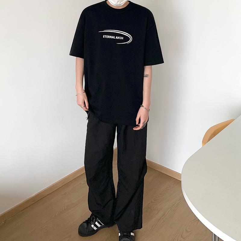 Tシャツ メンズ 半袖 ロゴプリント ゆったり カジュアル 夏服