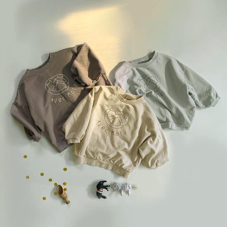 子供服 長袖 Tシャツ 男の子 女の子 春秋 韓国風 プリント トップス カジュアル 男女兼用