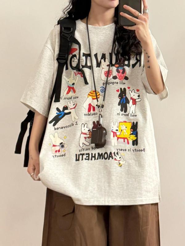 トップス Tシャツ 半袖 綿100% レディース メンズ プリントTシャツ ストリート系 カジュアル風 ヒップホップ系 美ライン europen style 韓国風 学生服 春夏用 アメカジ系 宽松型 通年使用