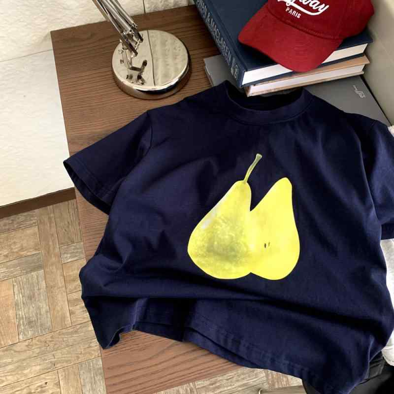 男の子 半袖Tシャツ フルーツプリントTシャツ 綿100% 吸湿速乾 丸首 Tシャツ 100cm 110cm 120cm 130cm 140cm 150cm