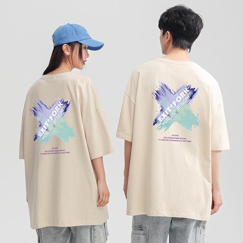 Tシャツ メンズ 半袖 夏 春夏 ゆったり 無地 トップス 白 黒 カジュアル 綿 コットン ストリート系 おしゃれ かっこいい おしゃれ かっこいい
