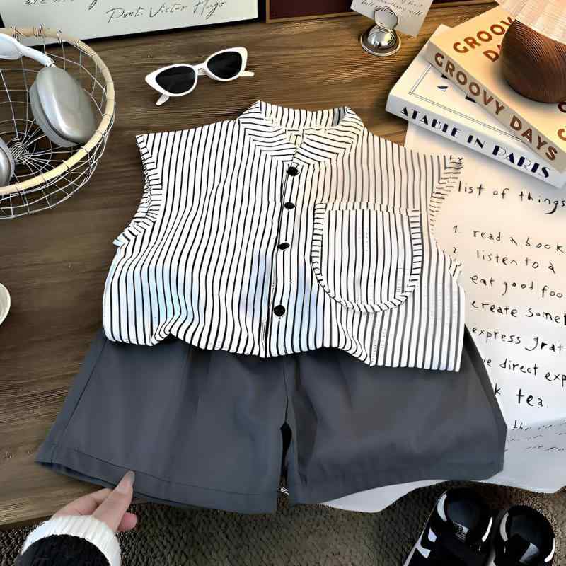 子供用 ノースリーブTシャツ ショートパンツ セットアップ 夏服 男の子 女の子 半袖Tシャツ 薄手 韓国風 おしゃれ 上下セット 2点セット 夏物 子供服 キッズ服 セットアップ 2点セット