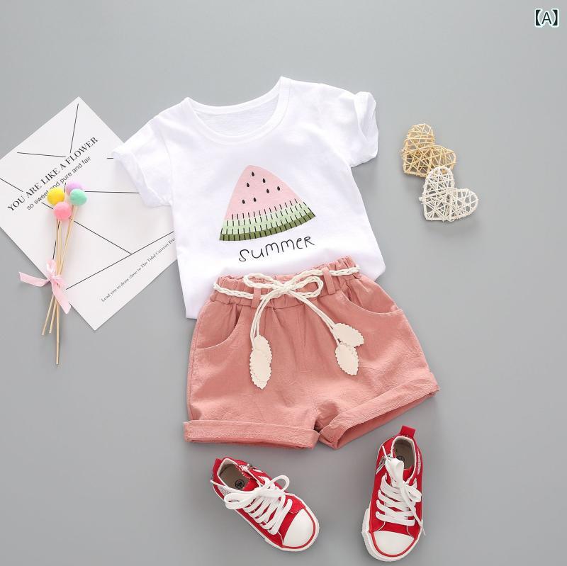 ベビー服 夏服 半袖Tシャツ 短パン セットアップ 男の子 女の子