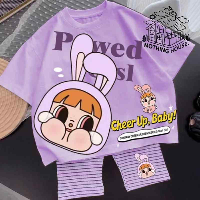 子供服 セットアップ 女の子 夏 半袖 Tシャツ ストライプ 長ズボン 2点セット 100 110 120 130 140 150 160cm