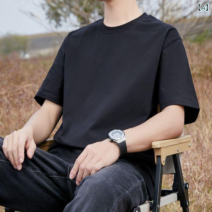 Tシャツ メンズ 夏 速乾 抗菌 綿100% 無地 半袖Tシャツ 男性用 トップス 男性用 カジュアル シンプル おしゃれ 丸首Tシャツ 大きいサイズ ゆったり 通気性別 lelaki