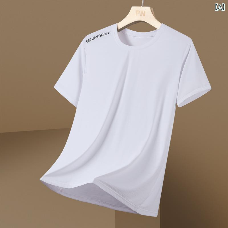 Tシャツ メンズ 速乾 Tシャツ 半袖Tシャツ アイスシルク Tシャツ スポーツカジュアル 通気性 運動カジュアル 夏 夏服 薄手 通気性 M L XL 2XL 3XL 4XL 5XL