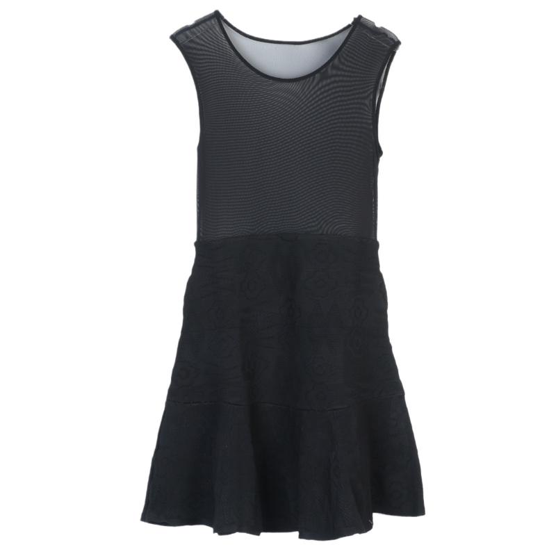 Women's One-Piece Tunic Dress, Floral Embroidery, Tight-Fitting Dress, Knee-Length Dress, Midi Dress, Summer Dress, Cooling Fabric, Ice Yarn, Cotton, Polyester, Breathable, Stretchy, Comfortable, Lightweight, Everyday Wear, Commuting, Office, Elegant, Pretty, Cute, Stylish, Black