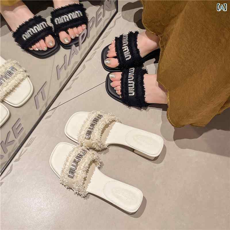 ヒールサンダル レディース 夏 配色 ファッション サンダル