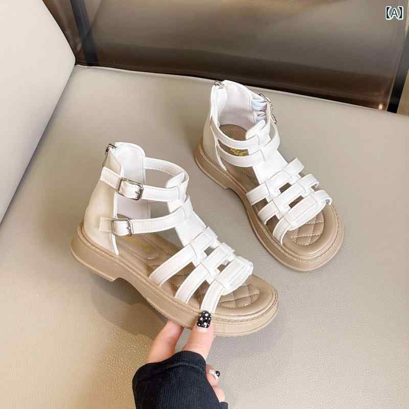 子供靴 サンダル 女の子 復古風 プリンセスシューズ 包頭 軟底 ビーチサンダル 14....