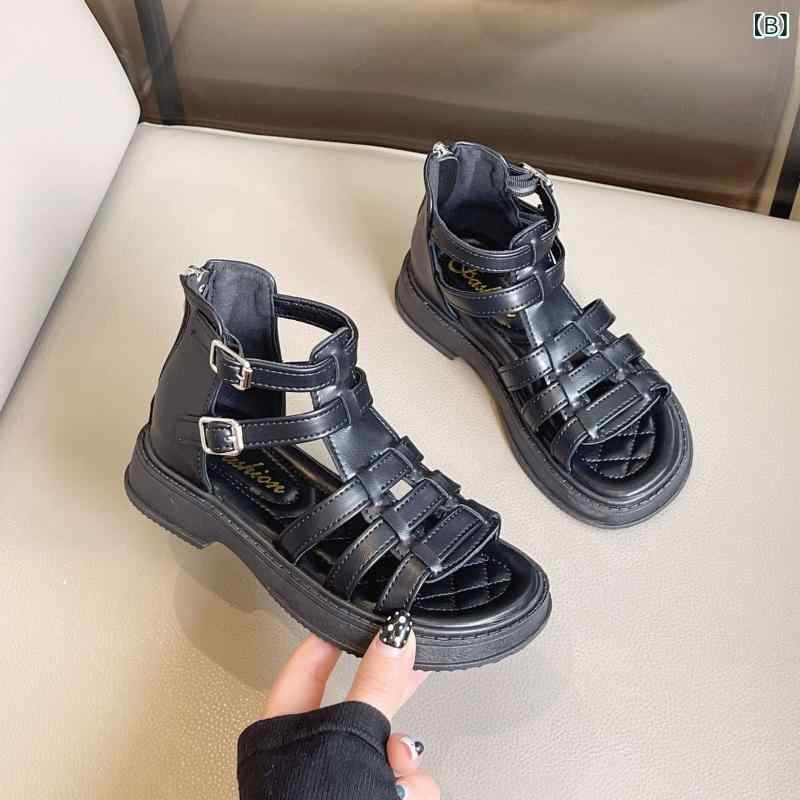 子供靴 サンダル 女の子 復古風 プリンセスシューズ 包頭 軟底 ビーチサンダル 14....