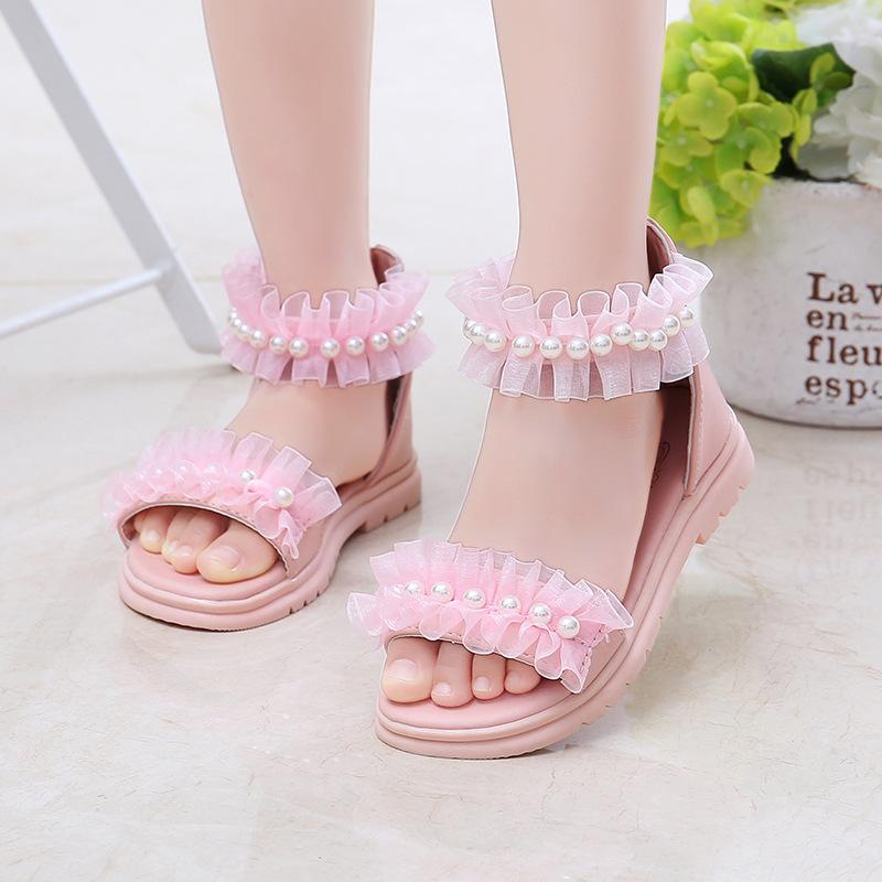 子供靴 女の子 サンダル レース パール 夏 ビーチサンダル 17cm 18cm 19cm 20cm 21cm 22cm 23cm 24cm 25cm 26cm 27cm 28cm 29cm 30cm 31cm 32cm 33cm 34cm 35cm 3