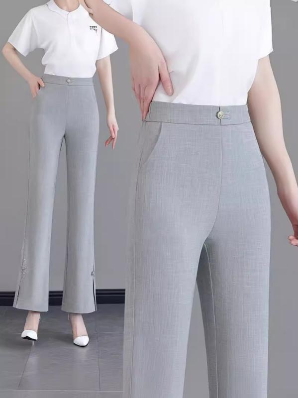 パンツ ハイウエスト テーパードパ�