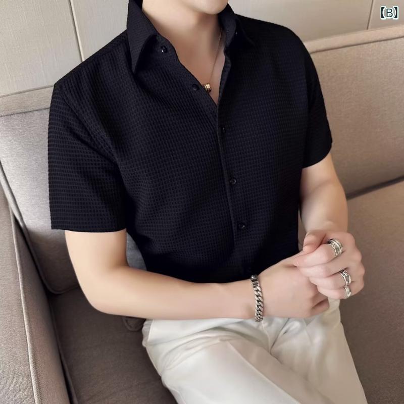 フォークBRのトップス メンズ 春夏 カジュアルシャツ 長袖シャツ Vネックシャツ オシャレ かっこいい ストライプシャツ 薄手シャツ M L XL 2XL｜アングル3
