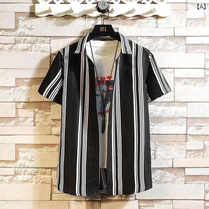 トップス メンズ シャツ ストライプ ビジネス カジュアル 長袖シャツ 方領シャツ 夏服 薄手 綿80% 黒 コーヒー色 fork-br-10974173 フォークBR サンプル画像2