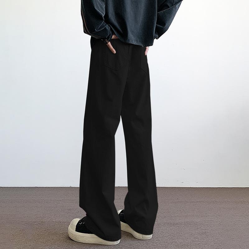 カジュアルパンツ メンズ 春 黒 ブラック アメリカンワークパンツ風 テーパードシルエット ゆったり ストレート ワイドレッグ 快適素材 耐久性 M L XL 2XL 3XL