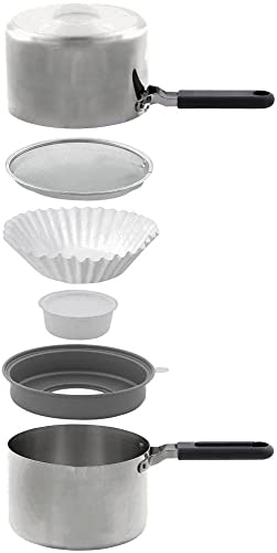 下村企販 天ぷら鍋 オイルポット 兼用 16cm 【日本製】 ガス火・IH対応 これ1つで揚げ物調理 深型 油こ..